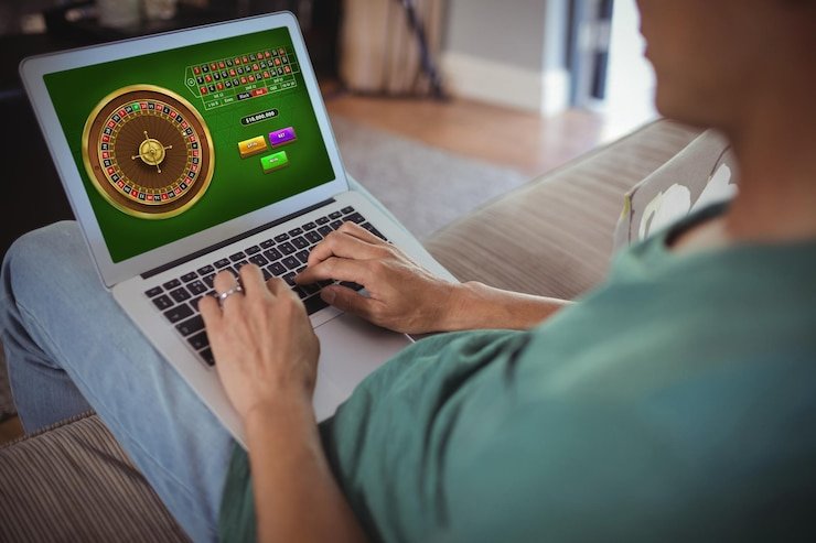 SA Gaming live-dealer studio broadcast showing table layout and dealer on win bumi22